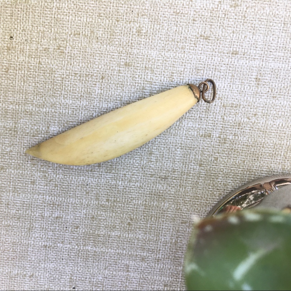 Owl Aztec elephant ancient Mexican pendant tooth - Picture 2 of 3
